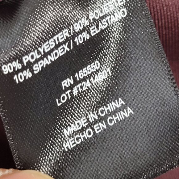 NWOT 32° Heat Womens M Scuba Hoodie Sweatshirt Burgundy Pullover Kangaroo - Picture 6 of 8